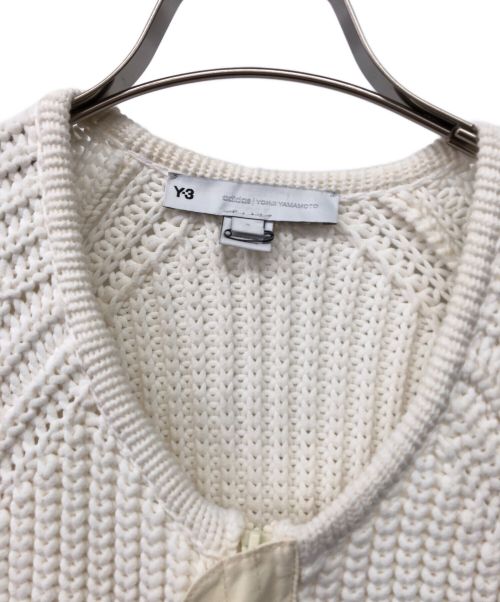 Y-3（ワイスリー）Y-3 (ワイスリー) M CH3 KNIT CARDIGAN ホワイト サイズ:Sの古着・服飾アイテム