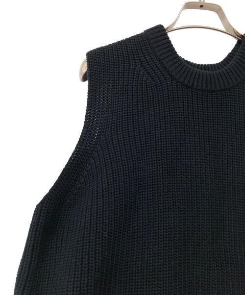 L’Appartement（アパルトモン）L’Appartement (アパルトモン) コットンニットベスト ブラック サイズ:不明の古着・服飾アイテム