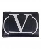 VALENTINO GARAVANIヴァレンティノ・ガラヴァーニ）の古着「V Logo Printed Wallet」｜ブラック