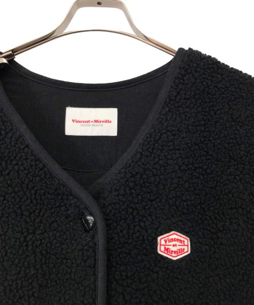 VINCENT ET MIREILLE（ヴァンソンエミレイユ）VINCENT ET MIREILLE (ヴァンソンエミレイユ) ボアコート ブラック サイズ:36 未使用品の古着・服飾アイテム