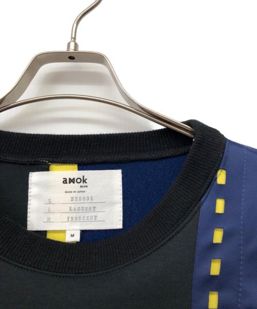 amok（アモク）amok (アモク) 切替えスウェット ブラック サイズ:Mの古着・服飾アイテム