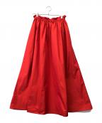 LE PHILル フィル）の古着「ハイカウントメモリーギャバスカート」｜レッド