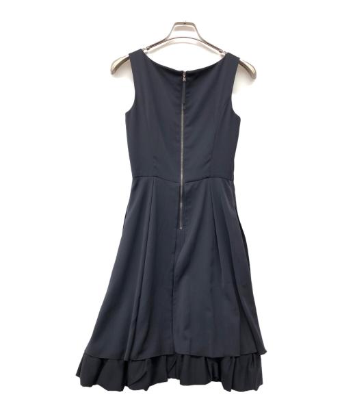 FOXEY NEWYORK（フォクシーニューヨーク）FOXEY NEWYORK (フォクシーニューヨーク) ノースリーブワンピース ネイビー サイズ:38の古着・服飾アイテム