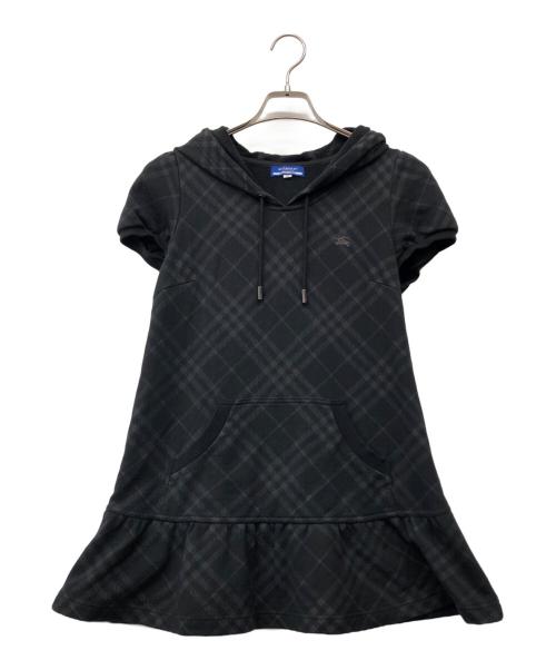 BURBERRY BLUE LABEL（バーバリー ブルー レーベル）BURBERRY BLUE LABEL (バーバリーロンドンブルーレーベル) 半袖スウェット ブラック サイズ:38の古着・服飾アイテム