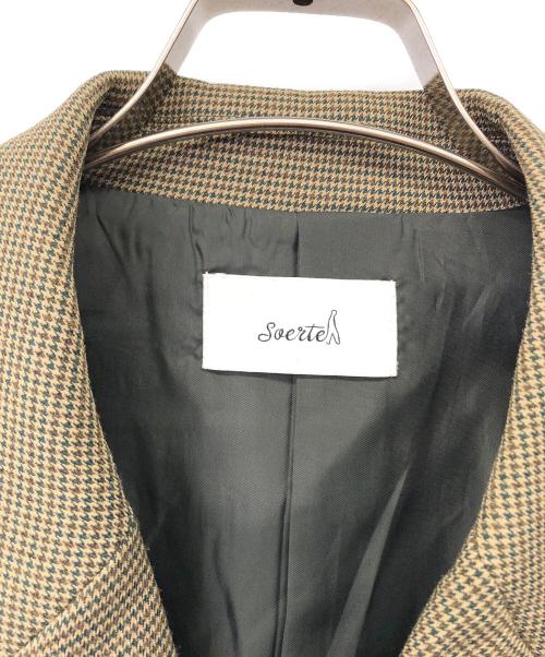 soerte（ソエルテ）soerte (ソエルテ) テーラードジャケット ブラウン サイズ:1の古着・服飾アイテム