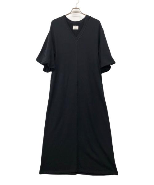 Americana（アメリカーナ）Americana (アメリカーナ) MANOF (マノフ) スウェットワンピース ブラック サイズ:Sの古着・服飾アイテム
