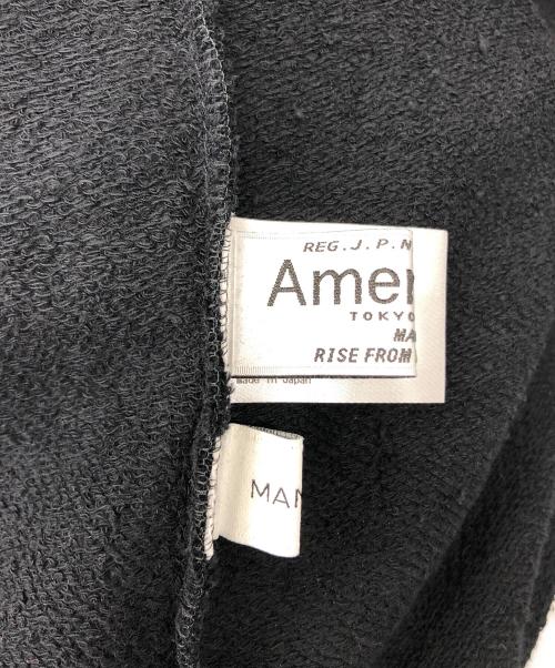 Americana（アメリカーナ）Americana (アメリカーナ) MANOF (マノフ) スウェットワンピース ブラック サイズ:Sの古着・服飾アイテム