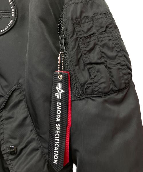 ALPHA（アルファ）ALPHA (アルファ) EMODA (エモダ) フライトジャケット ブラック サイズ:Sの古着・服飾アイテム