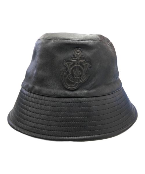 MONCLER GENIUS（モンクレール ジーニアス）MONCLER GENIUS (モンクレール ジーニアス) レザーバケットハット ブラック サイズ:Mの古着・服飾アイテム