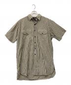 RRLダブルアールエル）の古着「半袖チェックシャツ」｜グリーン×ベージュ