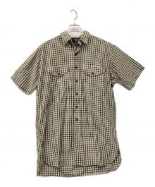 RRL（ダブルアールエル）の古着「半袖チェックシャツ」｜グリーン×ベージュ