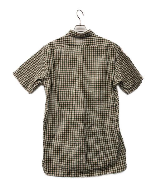 RRL（ダブルアールエル）RRL (ダブルアール) 半袖チェックシャツ グリーン×ベージュ サイズ:Mの古着・服飾アイテム