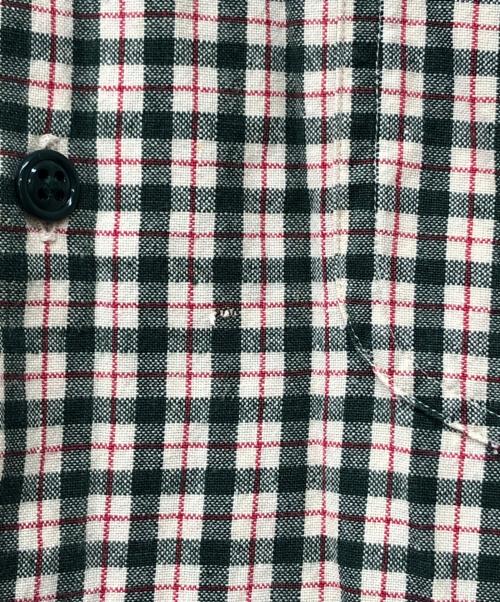 RRL（ダブルアールエル）RRL (ダブルアール) 半袖チェックシャツ グリーン×ベージュ サイズ:Mの古着・服飾アイテム