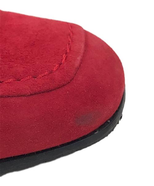 PRADA（プラダ）PRADA (プラダ) ビジュースウェードローファー レッド サイズ:34の古着・服飾アイテム