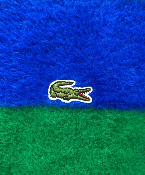 LACOSTE（ラコステ）LACOSTE (ラコステ) ボーダーシャギーニット グリーン×ブルー サイズ:US Sの古着・服飾アイテム