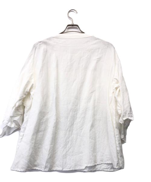 journal standard luxe（ジャーナルスタンダード ラックス）JOURNAL STANDARD LUXE (ジャーナルスタンダード リュクス) リネンブラウス ホワイト サイズ:不明の古着・服飾アイテム