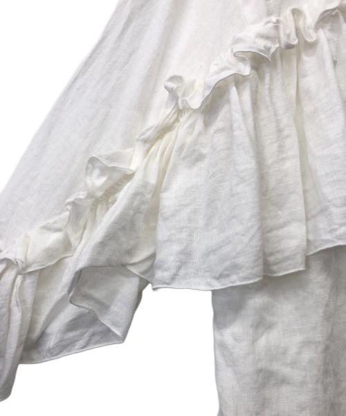 journal standard luxe（ジャーナルスタンダード ラックス）JOURNAL STANDARD LUXE (ジャーナルスタンダード リュクス) リネンブラウス ホワイト サイズ:不明の古着・服飾アイテム