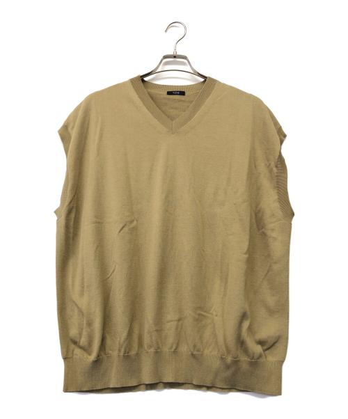 YLEVE（イレーヴ）YLEVE (イレーヴ) Vネックニットベスト ベージュ サイズ:4の古着・服飾アイテム