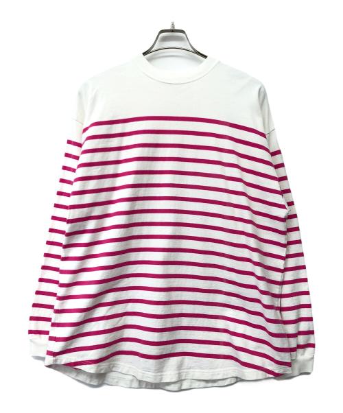 Shinzone（シンゾーン）Shinzone (シンゾーン) ボーダーカットソー ピンク サイズ:FREEの古着・服飾アイテム