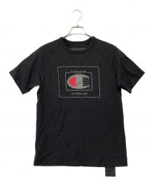 Champion×COACH（チャンピオン×コーチ）の古着「Tシャツ」｜ブラック