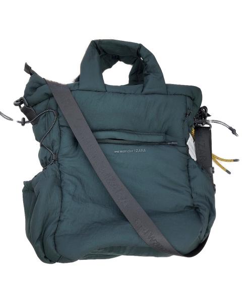 and wander（アンドワンダー）and wander (アンドワンダー) ZARA (ザラ) キルティングバッグ グリーン 未使用品の古着・服飾アイテム