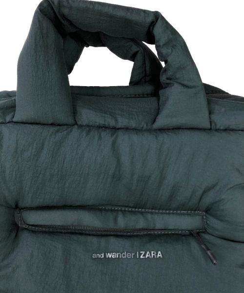and wander（アンドワンダー）and wander (アンドワンダー) ZARA (ザラ) キルティングバッグ グリーン 未使用品の古着・服飾アイテム
