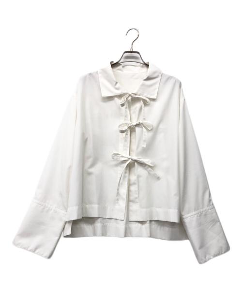 Adam et Rope（アダム エ ロペ）Adam et Rope (アダム エ ロペ) リボンシャツ ホワイト サイズ:FREEの古着・服飾アイテム