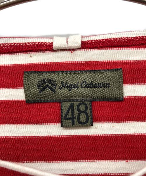 NIGEL CABOURN（ナイジェルケーボン）NIGEL CABOURN (ナイジェルケーボン) ボーダーカットソー レッド サイズ:48の古着・服飾アイテム