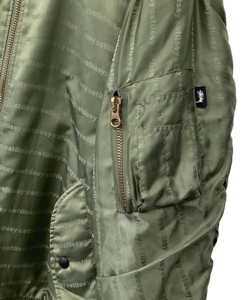 stussy（ステューシー）stussy (ステューシー) リバーシブルMA-1ジャケット グリーン サイズ:不明の古着・服飾アイテム