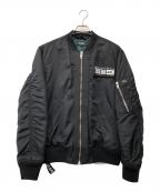 DIESELディーゼル）の古着「MA-1 ボンバージャケット」｜ブラック