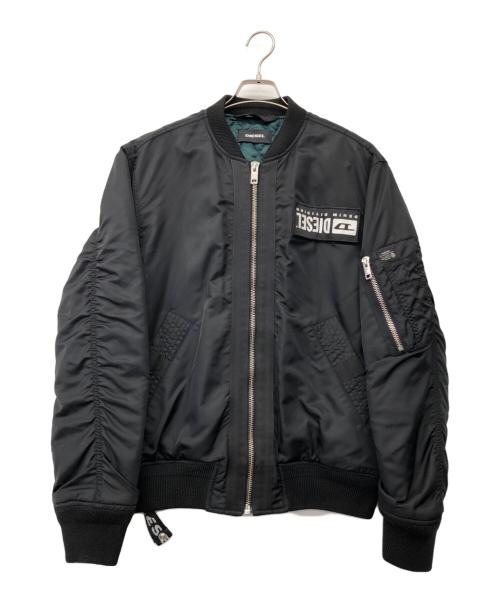DIESEL（ディーゼル）DIESEL (ディーゼル) MA-1 ボンバージャケット ブラック サイズ:Lの古着・服飾アイテム
