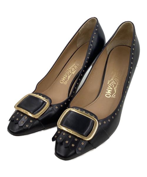 Salvatore Ferragamo（サルヴァトーレ フェラガモ）Salvatore Ferragamo (サルヴァトーレ フェラガモ) パンプス ブラック サイズ:6の古着・服飾アイテム