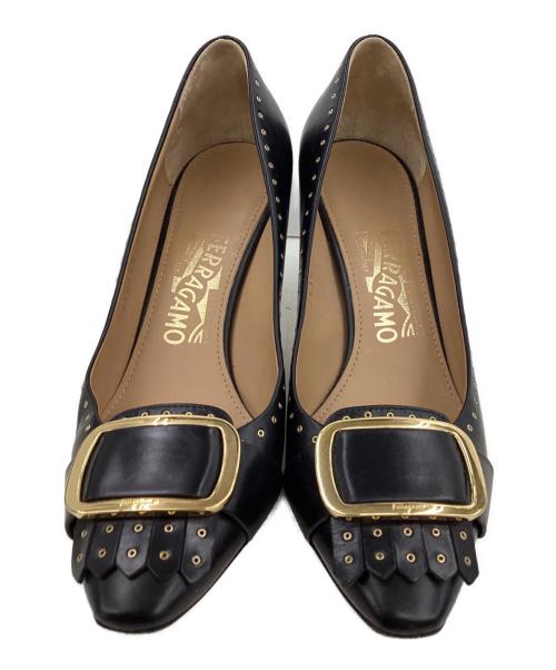 Salvatore Ferragamo（サルヴァトーレ フェラガモ）Salvatore Ferragamo (サルヴァトーレ フェラガモ) パンプス ブラック サイズ:6の古着・服飾アイテム