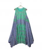 ne quittez pasヌキテパ）の古着「ノースリーブワンピース」｜グリーン