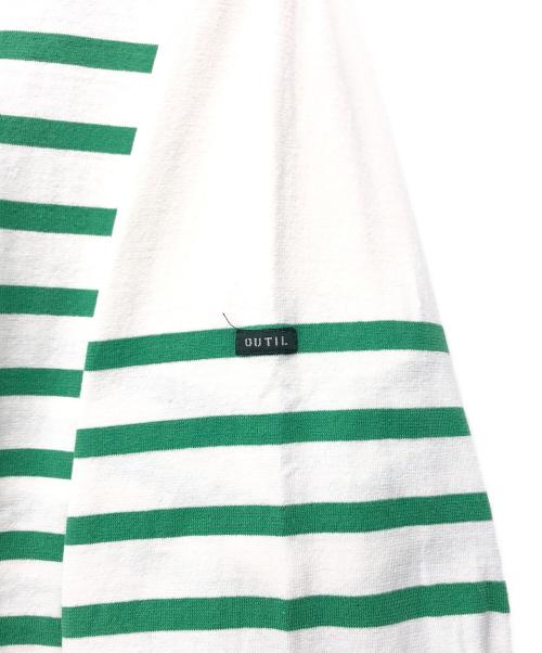 OUTIL（ウティ）OUTIL (ウティ) バスクシャツ ホワイト×グリーン サイズ:1の古着・服飾アイテム