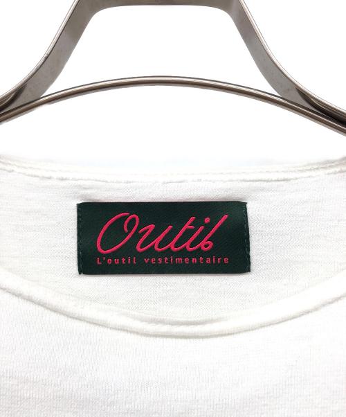 OUTIL（ウティ）OUTIL (ウティ) バスクシャツ ホワイト×グリーン サイズ:1の古着・服飾アイテム