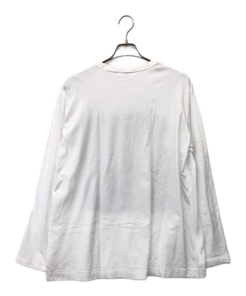Y's（ワイズ）Y's (ワイズ) ピクチャーピグメントプリントロングTシャツ ホワイト サイズ:4の古着・服飾アイテム