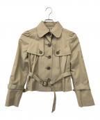 BURBERRY BLUE LABELバーバリーロンドンブルーレーベル）の古着「ショートトレンチコート」｜ベージュ