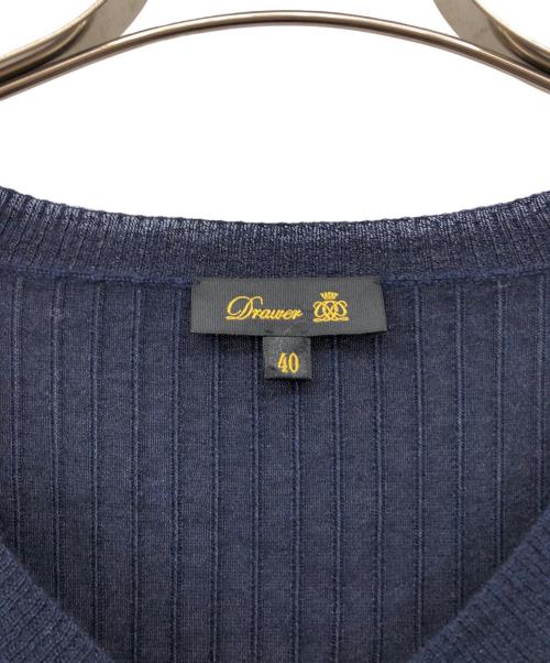 DRAWER（ドゥロワー）DRAWER (ドゥロワー) カシミヤニット ネイビー サイズ:40の古着・服飾アイテム