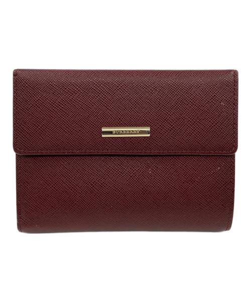 BURBERRY（バーバリー）BURBERRY (バーバリー) がま口財布 ワインレッドの古着・服飾アイテム