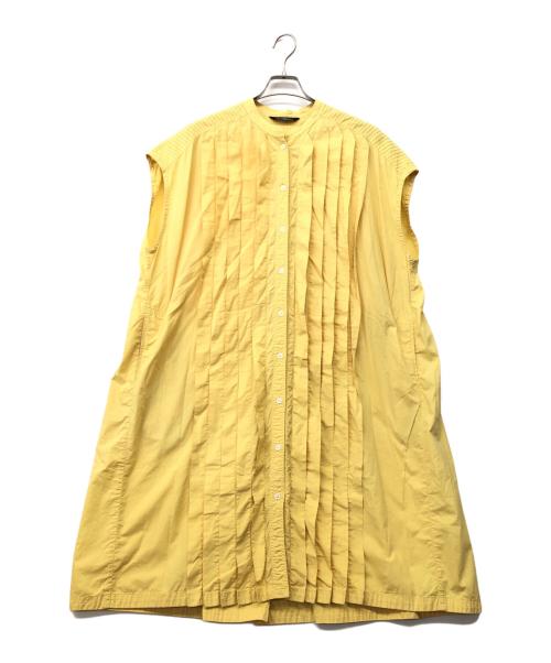 YACCO MARICARD（ヤッコマリカルド）YACCO MARICARD (ヤッコマリカルド) プリーツシャツワンピース イエロー サイズ:不明の古着・服飾アイテム