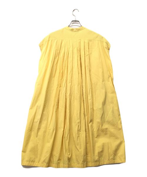 YACCO MARICARD（ヤッコマリカルド）YACCO MARICARD (ヤッコマリカルド) プリーツシャツワンピース イエロー サイズ:不明の古着・服飾アイテム
