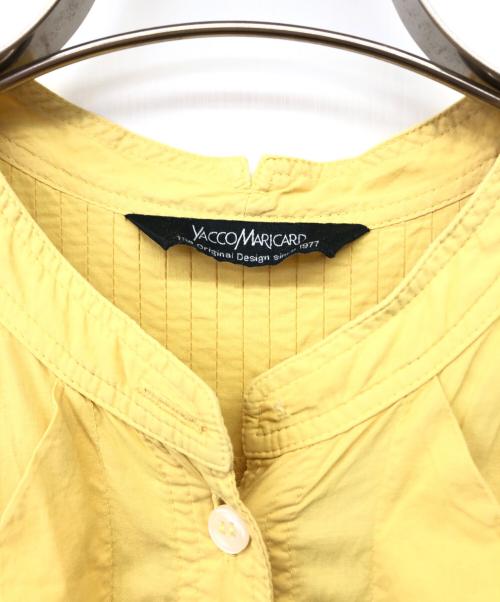 YACCO MARICARD（ヤッコマリカルド）YACCO MARICARD (ヤッコマリカルド) プリーツシャツワンピース イエロー サイズ:不明の古着・服飾アイテム