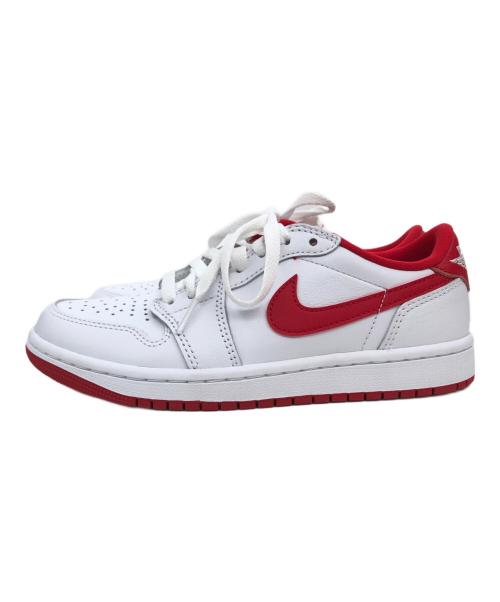 NIKE（ナイキ）NIKE (ナイキ) AIR JORDAN 1 RETRO LOW OG ホワイト×レッド サイズ:23.5cm 未使用品の古着・服飾アイテム