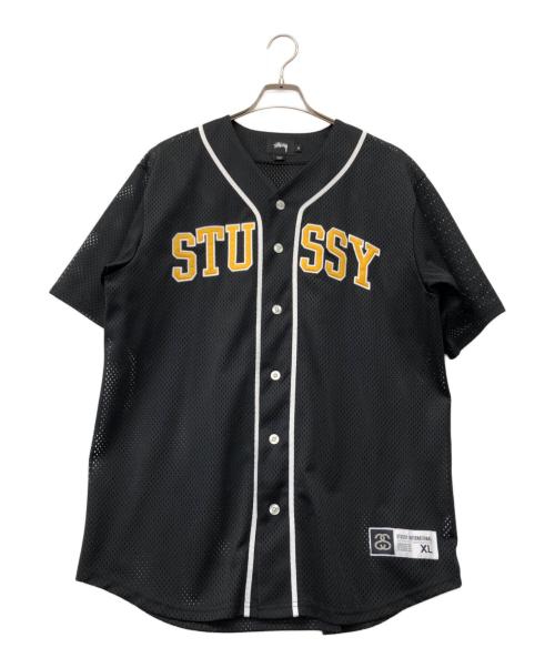 stussy（ステューシー）stussy (ステューシー) ベースボールシャツ ブラック サイズ:XLの古着・服飾アイテム