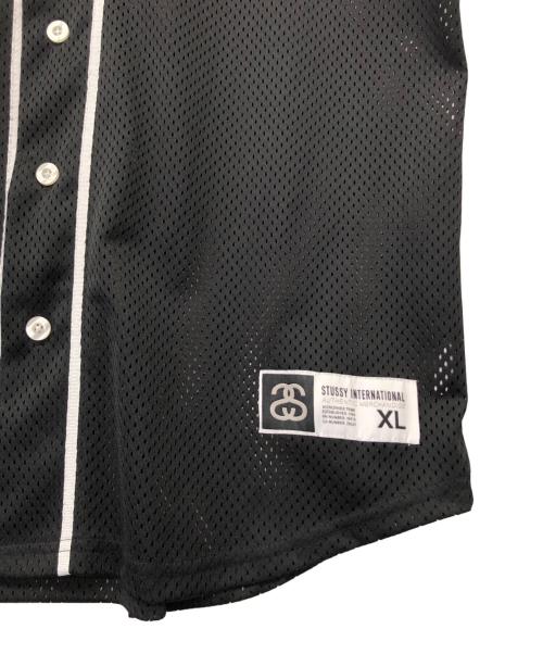stussy（ステューシー）stussy (ステューシー) ベースボールシャツ ブラック サイズ:XLの古着・服飾アイテム