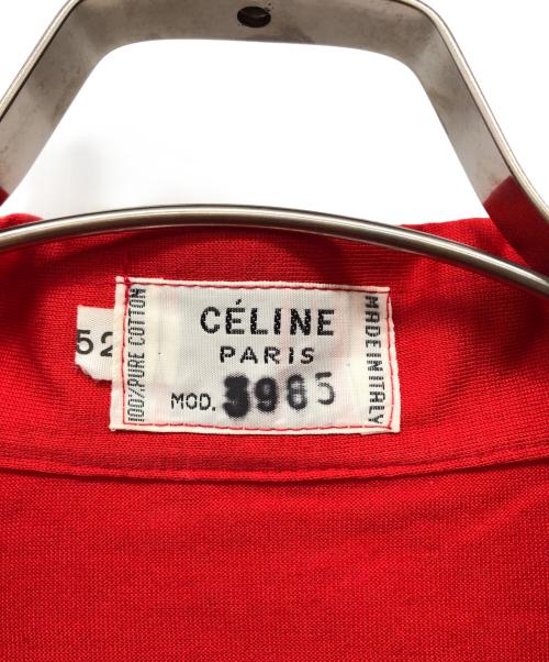 CELINE（セリーヌ）CELINE (セリーヌ) ポロシャツ レッド サイズ:52の古着・服飾アイテム