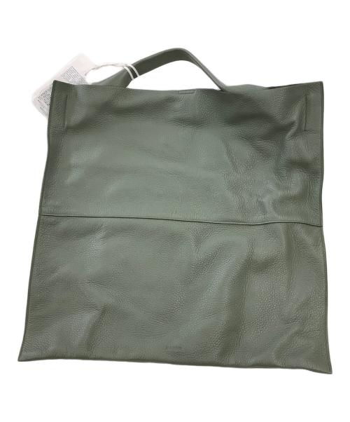 JIL SANDER（ジルサンダー）JIL SANDER (ジルサンダー) レザートートバッグ グリーンの古着・服飾アイテム