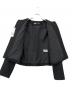 ZARA (ザラ) ノーカラーツイードジャケット ブラック サイズ:S 未使用品：5000円