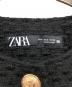 中古・古着 ZARA (ザラ) ノーカラーツイードジャケット ブラック サイズ:S 未使用品：5000円